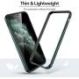 ESR Bumper Case Compatible for iPhone 11 Pro Max, Metal Frame Armor with Soft Inner Bumper [Zero Signal Interference] [Raised Edge Protection] for iPhone 11 Pro Max 6.5''(2019), Dark Green