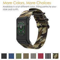 Fintie Band Compatible with Garmin VIVOACTIVE HR, Soft Nylon Sport Straps Adjustable Replacement Watch Bands with Metal Buckle Wristband Compatible Garmin Vivoactive HR Sports GPS Smart Watch, Camo