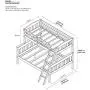 Dorel Living Airlie Solid Wood Bunk Beds Twin Over Full with Ladder and Guard Rail, White Dorel Living Airlie Solid Wood Bunk Beds Twin Over Full with Ladder and Guard Rail, White