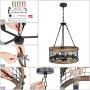 LALUZ Farmhouse Chandelier for Dining Room, 5-Light Rustic Chandelier for Kitchen Island, Entryway LALUZ Farmhouse Chandelier for Dining Room, 5-Light Rustic Chandelier for Kitchen Island, Entryway