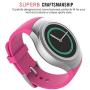 MoKo Watch Band Compatible with Samsung Gear S2(SM-R720 / SM-R730 ONLY), Soft Silicone Replacement Sport Band, NOT FIT S2 Classic (SM-R732 & SM-R735), NOT FIT Gear Fit2 Watch - Bright Pink