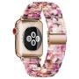 LINXUXIE Compatible with Apple Watch Bands 38mm/40mm,Resin Band Replacement Strap for Women Man with Stainless Steel Buckle for iWatch Series 6/5/4/3/2/1 Wristband (Flower Sea, 38/40mm)
