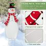 Rocinha Christmas Yard Signs Snowman Metal Outdoor Christmas Decorations Yard Snowman Stakes for Lawn Pathway Outdoor Snowman Christmas Decorations, 28 inches