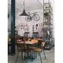 Industrial Pendant Light Fixture, XIDING Vintage Edison Hanging Light, Retro Premium Matte Black Finish Metal Shade, E26 Base, Adjustable Wire, 1-Light …