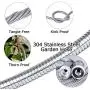 TheFitLife Flexible Metal Garden Hose - Newest Leak and Break Resistant Design, Stainless Steel Water Hose with Upgrade Solid Metal Fittings, Lightweight Kink Free Durable Easy Storage (100 FT) TheFitLife Flexible Metal Garden Hose - Newest Leak and Break Resistant Design, Stainless Steel Water Hose with Upgrade Solid Metal Fittings, Lightweight Kink Free Durable Easy Storage (100 FT)