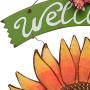 YK Decor Metal Sunflower Welcome Sign Front Door Decor Hanging Welcome Sign Sunflower Garden Decor Indoor Outdoor Signs and Decor