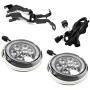 iJDMTOY Chrome Finish LED Rally Driving Lights Compatible With MINI Cooper w/Halo Ring LED Daytime Running Lights, Powered by (9) High Power 3W LED Lights As Driving Lamps & (30) LED Lights as DRL