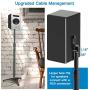 PERLESMITH Speaker Stands Extend 30-45 Inch with Upgraded Cable Management, Hold Satellite, Small Bookshelf & Bluetooth Speakers up to 8lbs(i.e. Vizio, Polk, Bose, JBL, Sony & Samsung) -1 Pair