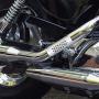 Cobella Universal Motorcycle Metal Exhaust Heat Shield Silver Straight Pattern Heel Guard Exhaust Muffler Pipe Cover