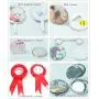KUNHEWUHUA 2-3/4'' 70mm Graphic Punch Die Cutter Heavy-Duty Badge Button Maker for 2-1/4'' 58mm Badge