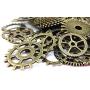 200 Gram (Approx 150pcs) Assorted Antique Steampunk Gears Clock Watch Wheel Gear for Crafting (Brone)