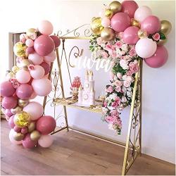 Balloon Garland Arch Kit, 101Pcs Pink Gold Confetti Balloons, Pink and Gold Balloons for Parties, Birthday Wedding Party Balloons Decorations, Baby Shower Decorations for Girl Boy