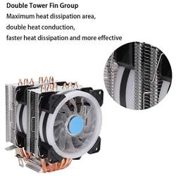 Tosuny CPU Cooler CPU Radiator, 3Pin 1800 RPM Hydraulic Bearing 18dBA CPU Cooling Fan with 6 Pure Copper Heat Pipes Fits for AMD/1150/1151 /1155/1156 /775/1366