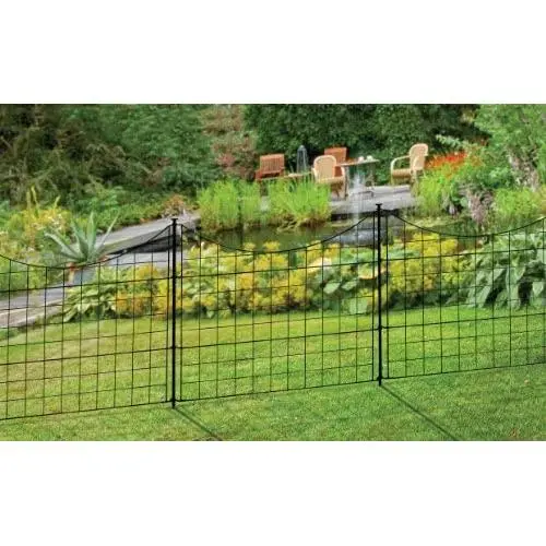 Zippity Outdoor Products WF29001 Garden Metal Fence, 5 Panels, Black