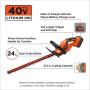 BLACK+DECKER 36V MAX Cordless Hedge Trimmer, 24-Inch, Tool Only (LHT2436B)