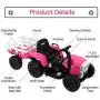 Kidzone 12V 7AH EVA Treaded Tires Kids Battery Powered Electric Tractor with Trailer Toddler Ride On Ground Loader Twin Moto w/ 2 Speeds 7-LED Lights USB & Bluetooth Audio, Pink Kidzone 12V 7AH EVA Treaded Tires Kids Battery Powered Electric Tractor with Trailer Toddler Ride On Ground Loader Twin Moto w/ 2 Speeds 7-LED Lights USB & Bluetooth Audio, Pink