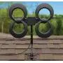 Antennas Direct Clearstream 4Max TV Antenna, 70+ Mile Range, UHF/Vhf, Multi-Directional, Indoor, Attic, Outdoor, Mast W/Pivoting Base/Hardware/Adjustable Clamp/Sealing Pads, 4K Ready, Black – C4MVJ