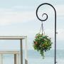 Vencer Set of 2 Shepherd Hook 63 Inch Tall 7/10 in Thick Rust Resistant Premium Metal Hook for Weddings Hanging Plant Baskets Solar Lights Christmas Lights Lanterns Bird Feeders,Black,VHH-001