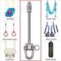 SELEWARE Set of 2 Heavy Duty Swing Hanger 1800LB Capacity, 8.85'' x 3.1/10'', Stainless Steel Swing Hooks for Wood and Steel Beam Yoga Hammock Chair Punching Bag Porch Swing Sets