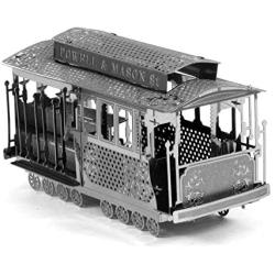 Fascinations Metal Earth San Francisco Cable Car 3D Metal Model Kit,Silver