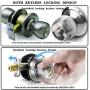 keyless Twist to Lock deadbolt Lock Easily,Single-Lock,New Lathe Finish After 304 Stainless Steel Casting Front Door Lock, shed Lock,Single Cylinder Deadbolt and Door Knob with Keyless Locking Design