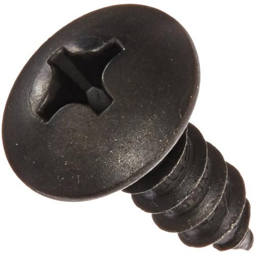 Steel Sheet Metal Screw, Black Oxide Finish, Truss Head, Phillips Drive, Type A, #14-10 Thread Size, 3/4'' Length (Pack of 50)