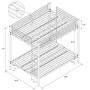 DHP Full over Full Bunk Bed for Kids, Metal Frame with Ladder (Black)