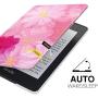 MoKo Case Fits Kindle Paperwhite (10th Generation, 2018 Releases), Lightweight PU Leather Cover Stand Shell with Hand Strap for Amazon Kindle Paperwhite 2018 E-Reader - Coreopsis