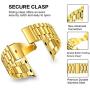 Fitlink Stainless Steel Metal Band for Apple Watch 38/40/42/44mm Replacement Link Bracelet Band Compatible with Apple Watch Series 6 Apple Watch Series 5 Apple Watch Series 1/2/3/4 (Gold,38/40mm)