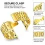 Fitlink Stainless Steel Metal Band for Apple Watch 38/40/42/44mm Replacement Link Bracelet Band Compatible with Apple Watch Series 6 Apple Watch Series 5 Apple Watch Series 1/2/3/4 (Gold,38/40mm)