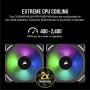 Corsair H100i RGB PLATINUM AIO Liquid CPU Cooler,240mm,Dual ML120 PRO RGB PWM Fans,Intel 115x/2066,AMD AM4/TR4