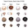 PH PandaHall 20 Pack 4 Colors 1/2 inch Alloy Screw Back Spike Metal Leathercraft Cone Studs Rivet for Purse Handbag Shoes Punk Rock Leather Craft Clothes Belt