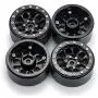Benedict Harry 4PCS Metal 1.9'' Heavy Duty Beadlock Wheel Rims for 1/10 RC Crawler Axial Scx10 II D90 TRX-4 Tamiya CC01 D110 SCX10 III AXI03007 (Black)