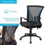 Furmax Office Mid Back Swivel Lumbar Support Desk, Computer Ergonomic Mesh Chair with Armrest (Black) Furmax Office Mid Back Swivel Lumbar Support Desk, Computer Ergonomic Mesh Chair with Armrest (Black)