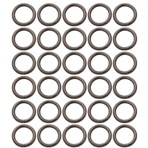 BIKICOCO 3/5 Metal O-Ring Buckle Connector Round Loops Non Welded for Bags Webbing Purse and Belt Straps, Gunmetal, Pack of 30