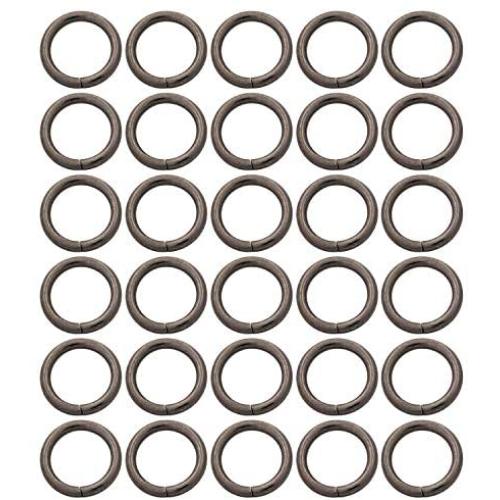 BIKICOCO 3/5 Metal O-Ring Buckle Connector Round Loops Non Welded for Bags Webbing Purse and Belt Straps, Gunmetal, Pack of 30