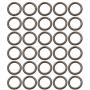 BIKICOCO 3/5 Metal O-Ring Buckle Connector Round Loops Non Welded for Bags Webbing Purse and Belt Straps, Gunmetal, Pack of 30