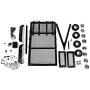 Vikye 1 Set RC Trailer, Metal Hopper Frame Two-Axle 4-Piece Wheel Trailer Assembly Fit for Traxxas TRX4/Axial Scx10, 1/10 Metal Trailer