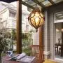 IJ INJUICY Outdoor Hanging Lantern, Rustic Waterproof Pendant Lighting Fixture in Metal with Glass Globe, 7.1'' Exterior Hanging Light for Porch, Exterior, Entryway (Brown) IJ INJUICY Outdoor Hanging Lantern, Rustic Waterproof Pendant Lighting Fixture in Metal with Glass Globe, 7.1'' Exterior Hanging Light for Porch, Exterior, Entryway (Brown)