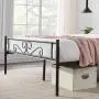 VECELO Metal Platform Bed Frame/Mattress Foundation with Vintage HeadBoard & Footboard, Easy Assembly, Full, Black