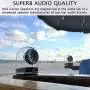 KNZ GoDuo Portable Bluetooth True Wireless Speakers with Magnetic Connectable Base, L/R Stereo Sound and Bass, Water and Shock Resistant, 18 Hr Playtime, Built-In Mic, Protective Carrying Case (Gray)