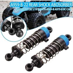 NUCHE 2Pcs Rear Shock Absorbers RC Car Parts for WLtoys 1/18 A969-B A979-B RC Cars A959-B-22