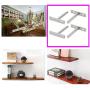 SpzcdZa 4pcs Floating Shelf Brackets 4 Inch Length Blind Shelf Supports Metal Hidden Concealed Invisible Shelf Support for Wall Shelving Bracket