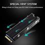 QIVYNSRY M.2 heatsink 2280 SSD Double-Sided Heat Sink with Thermal Silicone pad for PCIE NVME M.2 SSD or NGFF SATA M.2 SSD Black