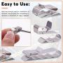 Rustark 60 Pieces Stainless Steel Cable Clips kit with 34 mm 23mm 14mm Wiring Frame Clip PV Module Wire Management for Solar Application Trailer Boat Auto
