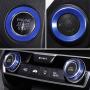 for Honda Civic 10th Gen Audio Speaker Cover Engine Start Stop Buttom Emblem, AC Switch Temperature Climate Knob Ring,Interior Accessories(Blue)