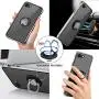 TiiParPar Magnetic iPhone SE2 Case iPhone 7/8 Case Front& Back Tempered Glass Full Coverage for iPhone 8 [Magnetic Adsorption] [Multifunctional Ring Holder] (Silver)