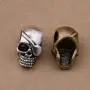 Mystart 30 Pieces One-Eyed Skeleton Skull Head Alloy Beads for DIY Jewelry Making Bracelet Pendant Paracord (Antique Bronze) Mystart 30 Pieces One-Eyed Skeleton Skull Head Alloy Beads for DIY Jewelry Making Bracelet Pendant Paracord (Antique Bronze)