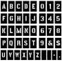 Attisstore Painting Stencil Set, 1 inch Plastic Letters and Numbers Interlocking Stencil Kit 138 Pieces, Black