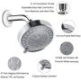 Shower Head High Pressure Rain Fixed Showerhead Rainfall 5-Setting with Adjustable Metal Swivel Ball Joint - Relaxed Shower Experience Even at Low Water Flow & Pressure Aisoso